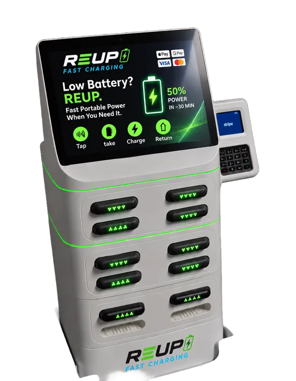 High-capacity REUP charging station